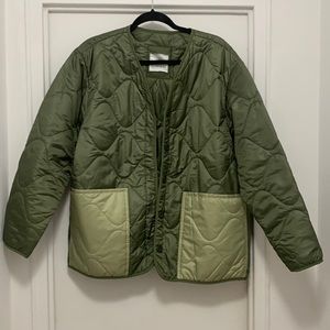 Anine Bing two toned quilted jacket